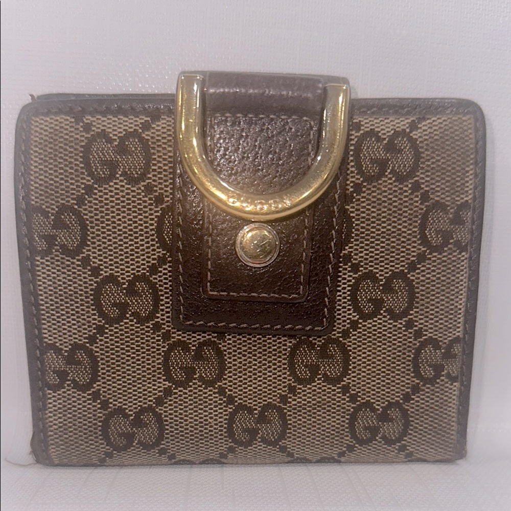 Gucci brown GG monogram canvas wallet